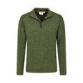 Dark Khaki - Lifestyle - Mountain Warehouse Mens Idris II Half Zip Fleece Top