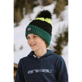 Green-Black-Yellow - Front - Animal Childrens-Kids Alex Recycled Beanie