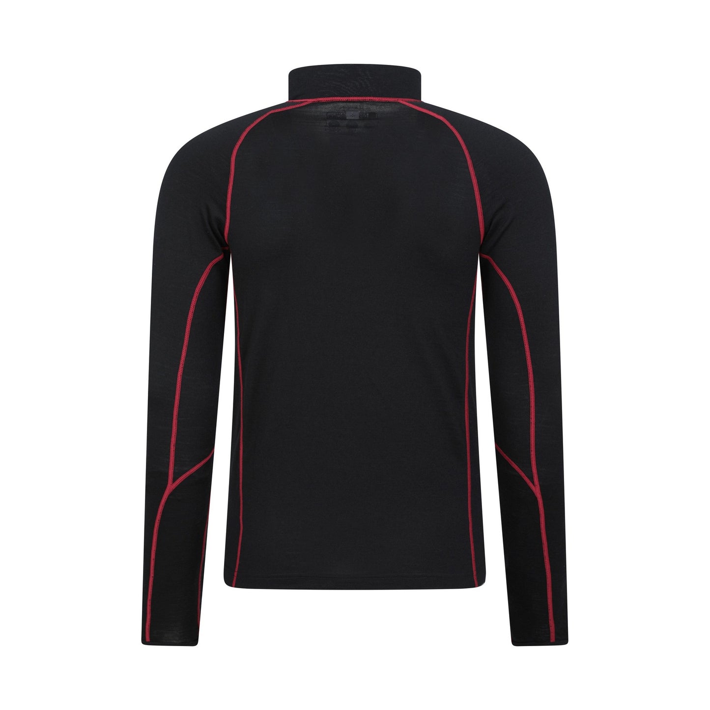 Red - Back - Mountain Warehouse Mens Asgard III Merino Wool Thermal Top