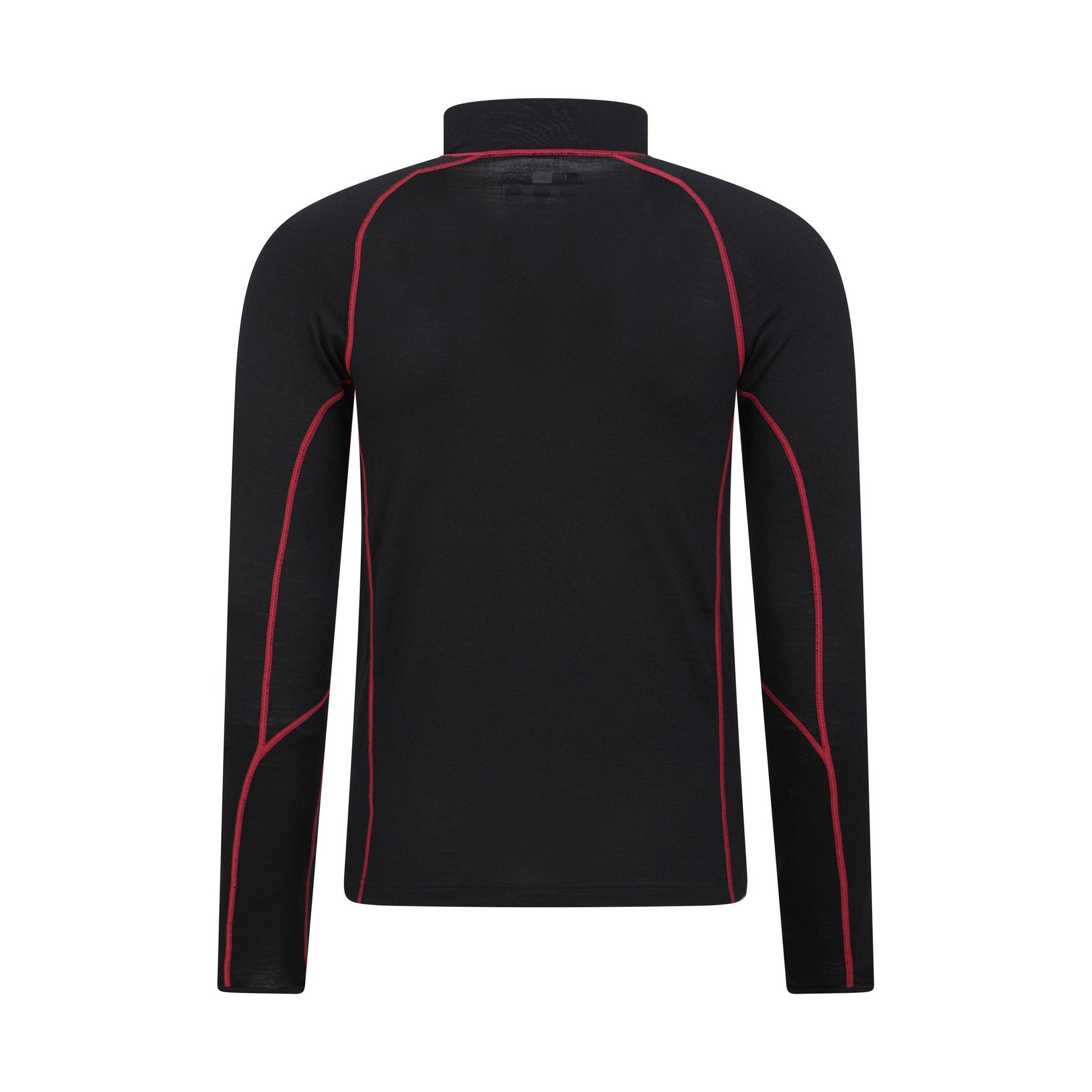 Red - Back - Mountain Warehouse Mens Asgard III Merino Wool Thermal Top