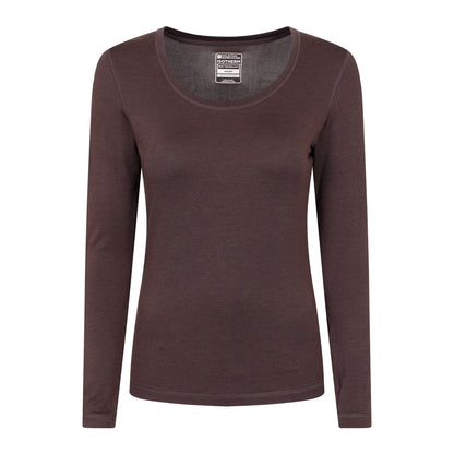 Brown - Front - Mountain Warehouse Womens-Ladies Keep The Heat Thermal Top