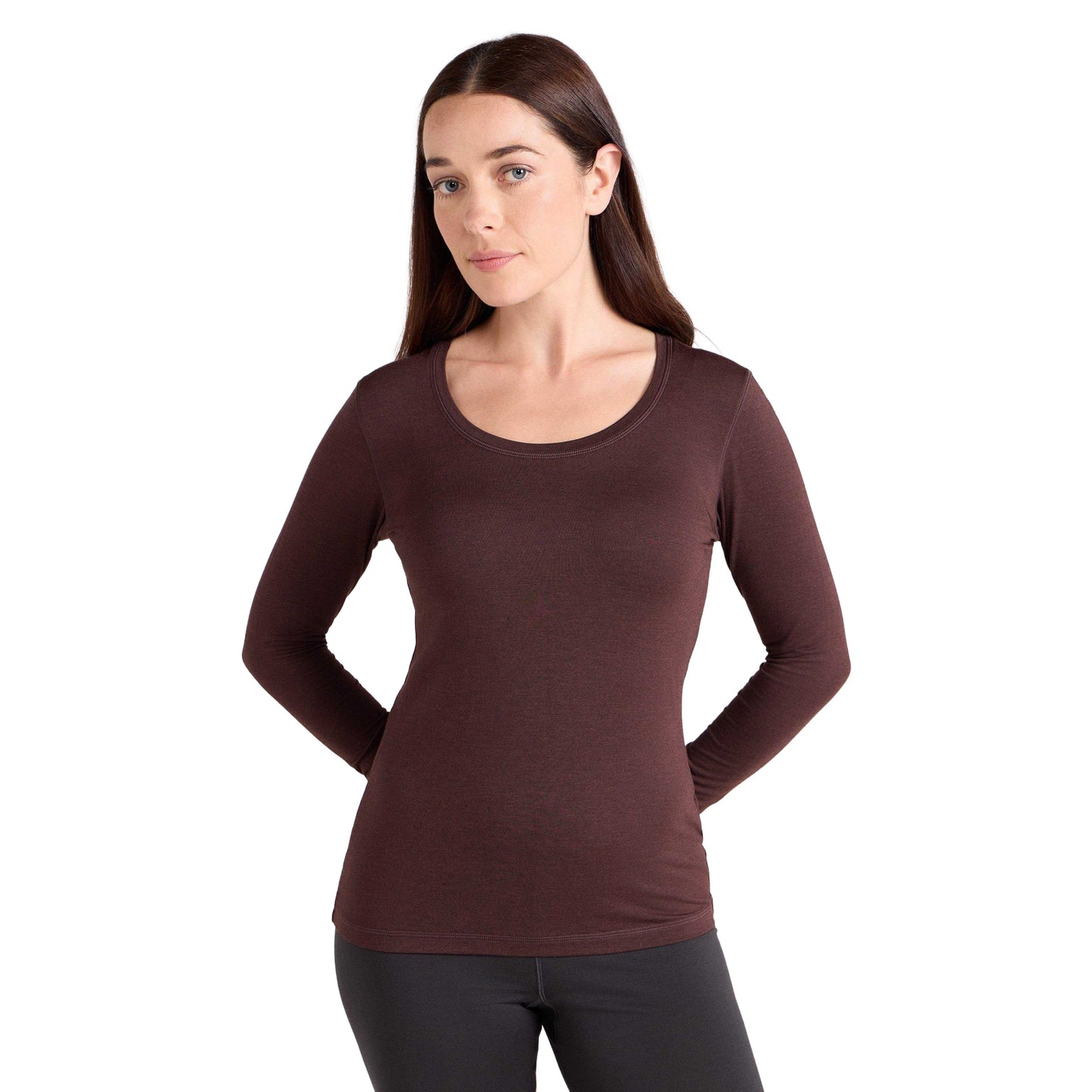 Brown - Pack Shot - Mountain Warehouse Womens-Ladies Keep The Heat Thermal Top