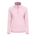 Dark Pink - Front - Mountain Warehouse Womens-Ladies Montana Half Zip Fleece Top