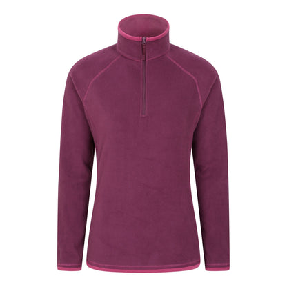 Berry - Front - Mountain Warehouse Womens-Ladies Montana Half Zip Fleece Top