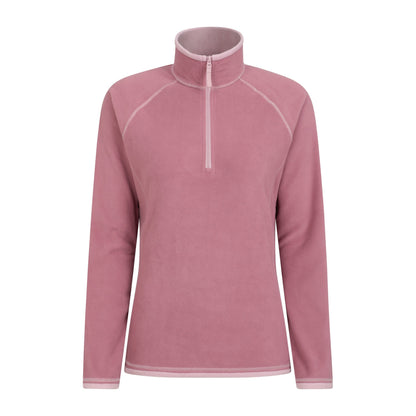 Light Pink - Back - Mountain Warehouse Womens-Ladies Montana Half Zip Fleece Top