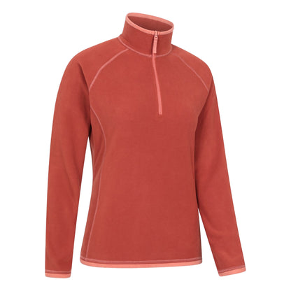 Burnt Orange - Back - Mountain Warehouse Womens-Ladies Montana Half Zip Fleece Top