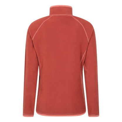Burnt Orange - Side - Mountain Warehouse Womens-Ladies Montana Half Zip Fleece Top