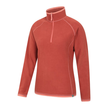 Burnt Orange - Lifestyle - Mountain Warehouse Womens-Ladies Montana Half Zip Fleece Top