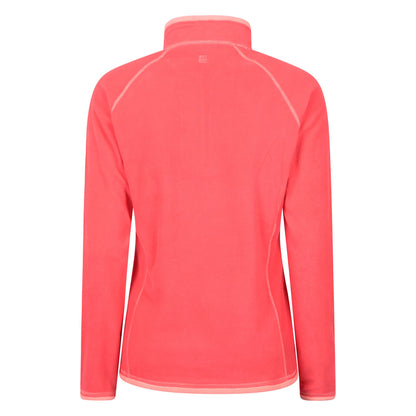 Bright Pink - Back - Mountain Warehouse Womens-Ladies Montana Half Zip Fleece Top