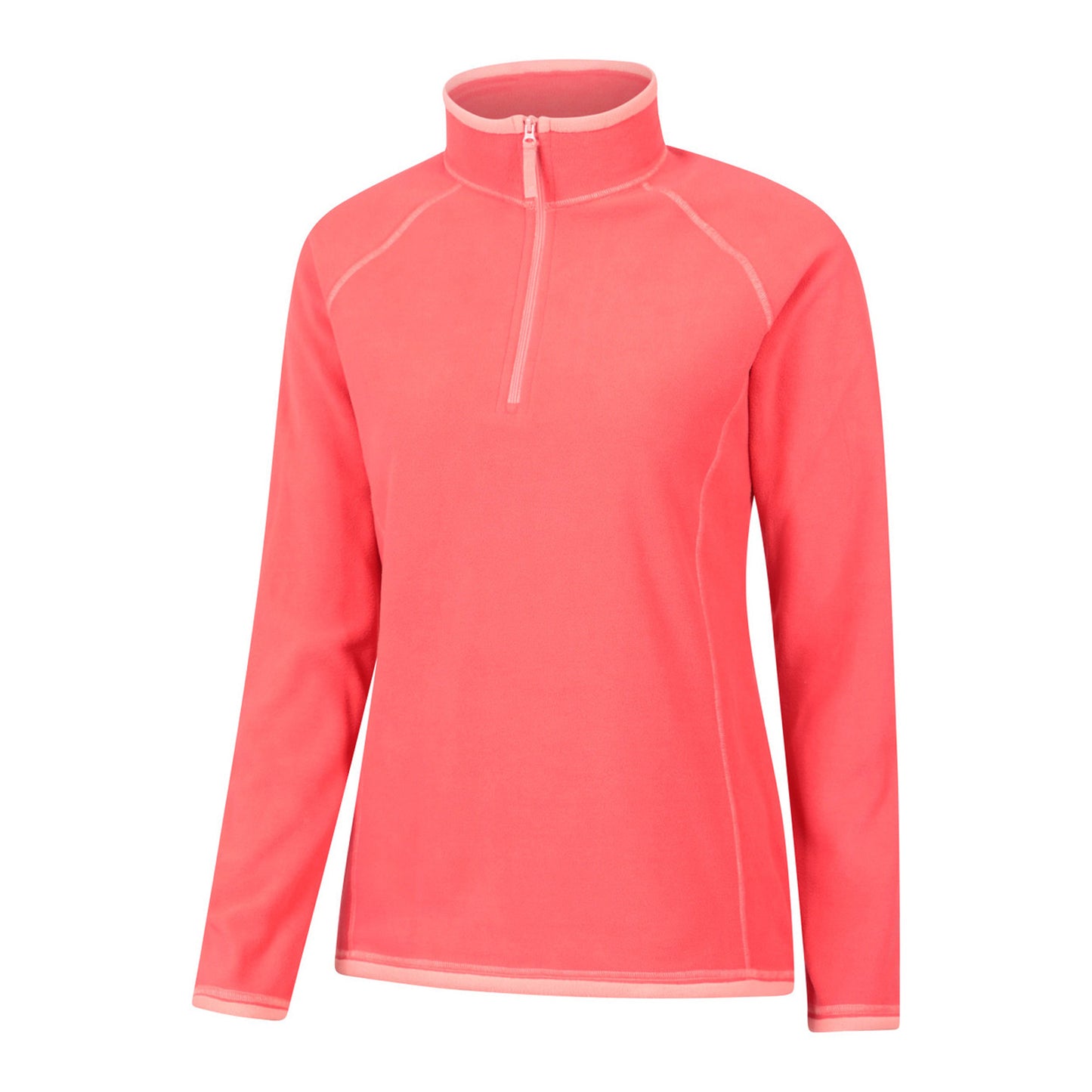 Bright Pink - Side - Mountain Warehouse Womens-Ladies Montana Half Zip Fleece Top