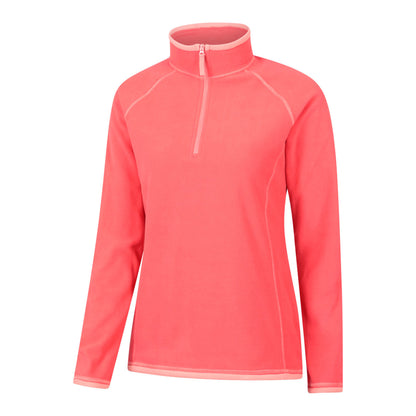 Bright Pink - Side - Mountain Warehouse Womens-Ladies Montana Half Zip Fleece Top
