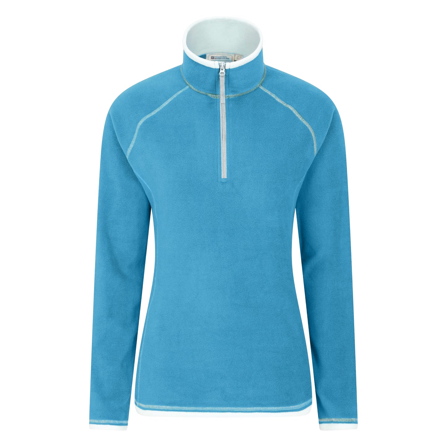 Bright Blue - Front - Mountain Warehouse Womens-Ladies Montana Half Zip Fleece Top