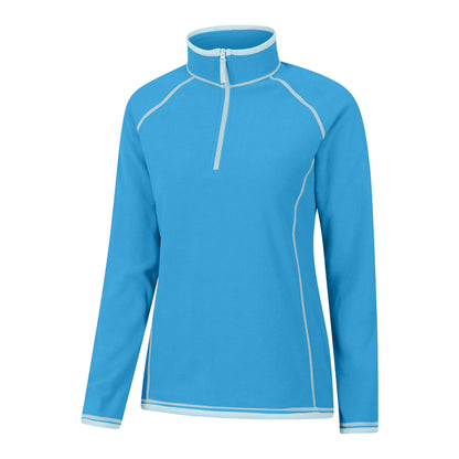 Bright Blue - Side - Mountain Warehouse Womens-Ladies Montana Half Zip Fleece Top