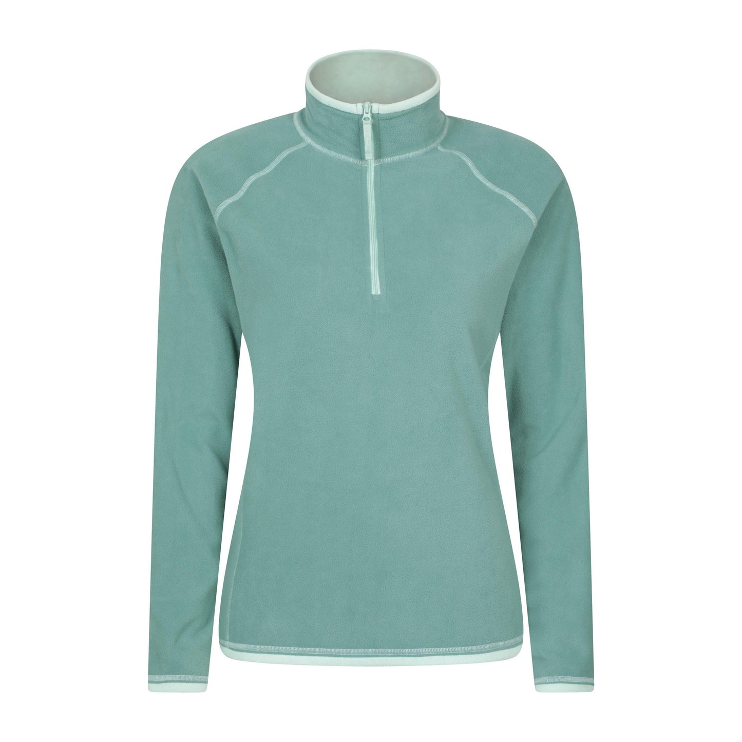 Light Teal - Front - Mountain Warehouse Womens-Ladies Montana Half Zip Fleece Top
