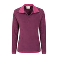 Berry - Pack Shot - Mountain Warehouse Womens-Ladies Montana Half Zip Fleece Top