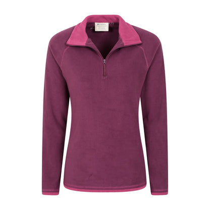 Berry - Pack Shot - Mountain Warehouse Womens-Ladies Montana Half Zip Fleece Top