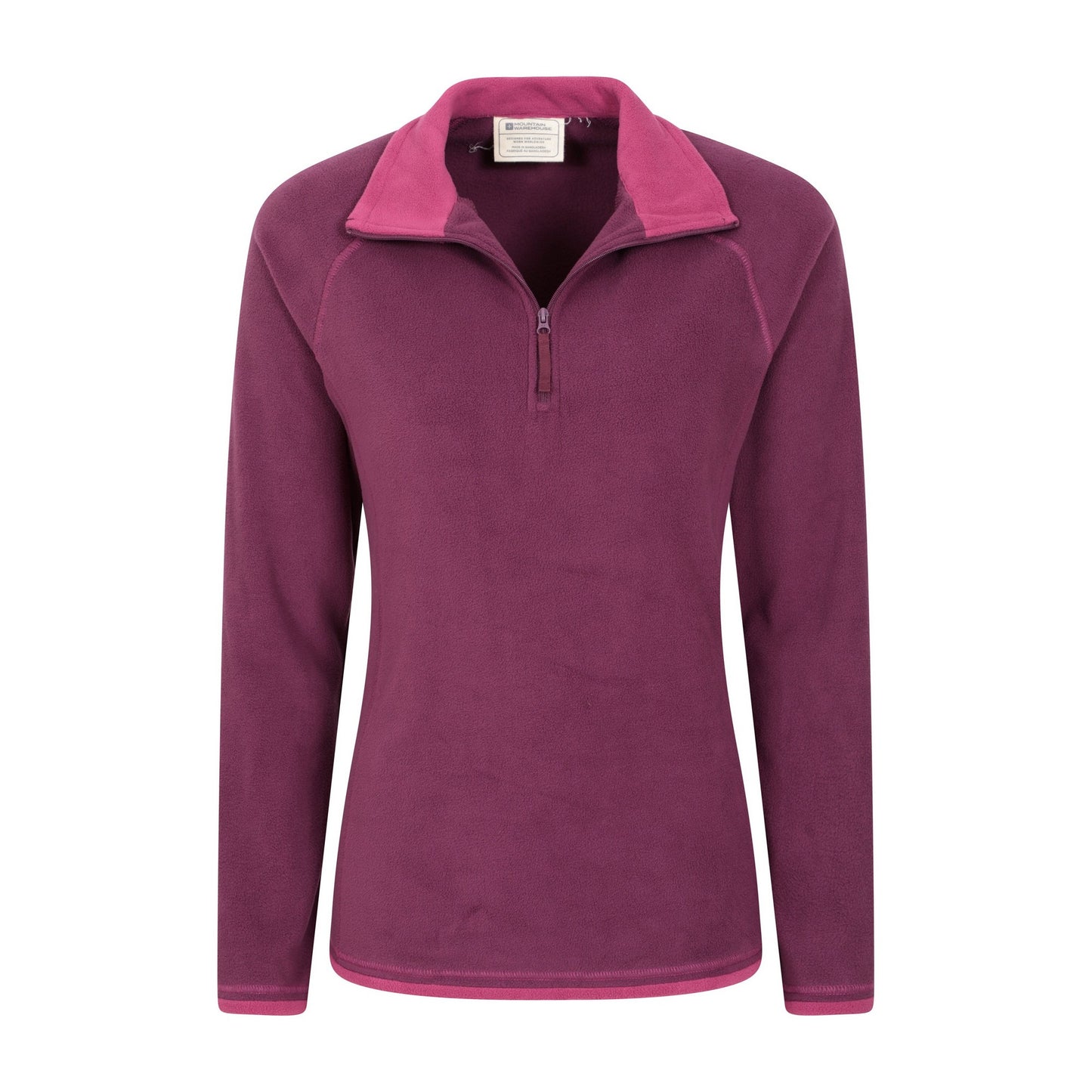 Berry - Pack Shot - Mountain Warehouse Womens-Ladies Montana Half Zip Fleece Top