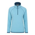 Blue - Front - Mountain Warehouse Womens-Ladies Montana Half Zip Fleece Top