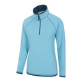 Blue - Back - Mountain Warehouse Womens-Ladies Montana Half Zip Fleece Top