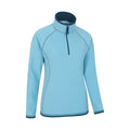 Blue - Side - Mountain Warehouse Womens-Ladies Montana Half Zip Fleece Top