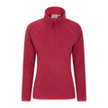 Dark Red - Front - Mountain Warehouse Womens-Ladies Montana Half Zip Fleece Top