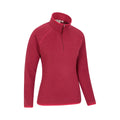 Dark Red - Side - Mountain Warehouse Womens-Ladies Montana Half Zip Fleece Top