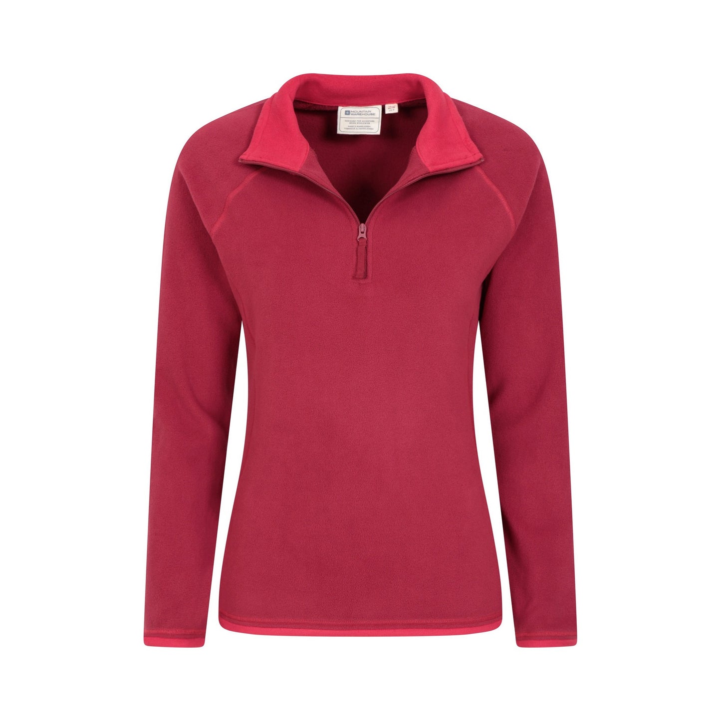 Dark Red - Lifestyle - Mountain Warehouse Womens-Ladies Montana Half Zip Fleece Top