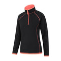 Jet Black - Back - Mountain Warehouse Womens-Ladies Montana Half Zip Fleece Top