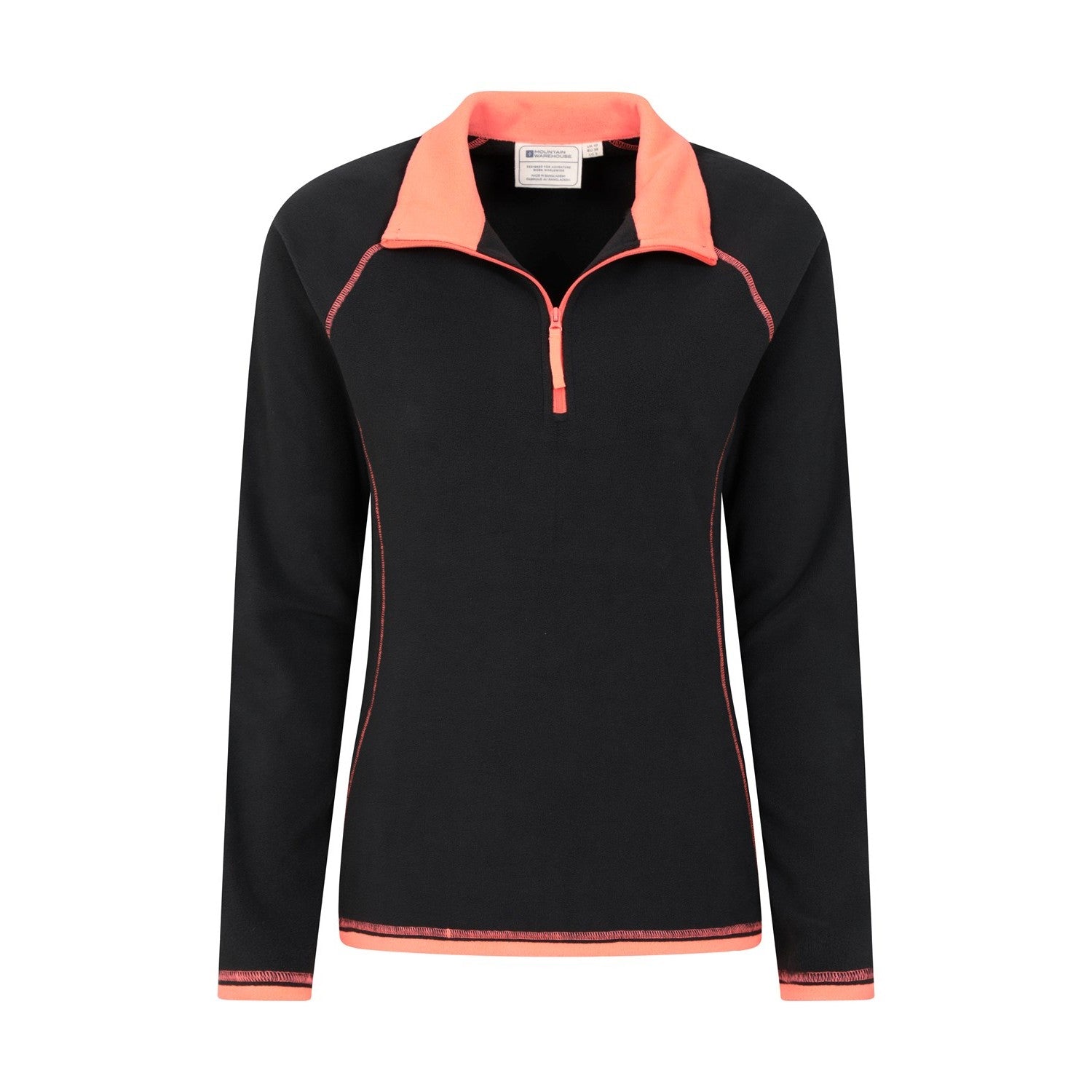 Jet Black - Lifestyle - Mountain Warehouse Womens-Ladies Montana Half Zip Fleece Top