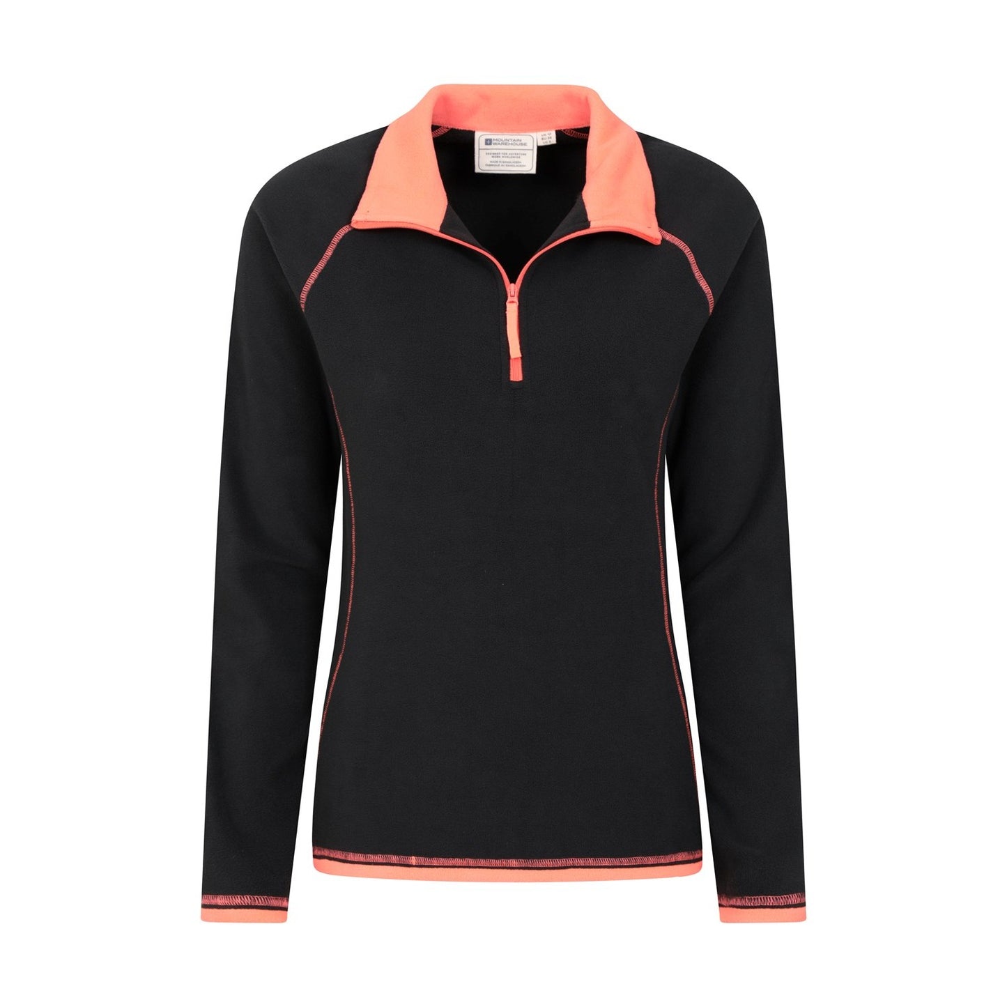 Jet Black - Lifestyle - Mountain Warehouse Womens-Ladies Montana Half Zip Fleece Top