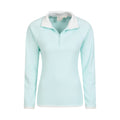 Mint - Side - Mountain Warehouse Womens-Ladies Montana Half Zip Fleece Top