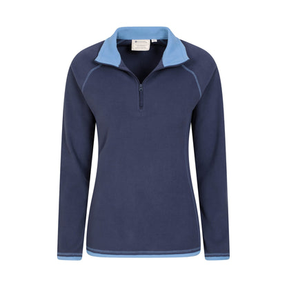 Navy - Lifestyle - Mountain Warehouse Womens-Ladies Montana Half Zip Fleece Top