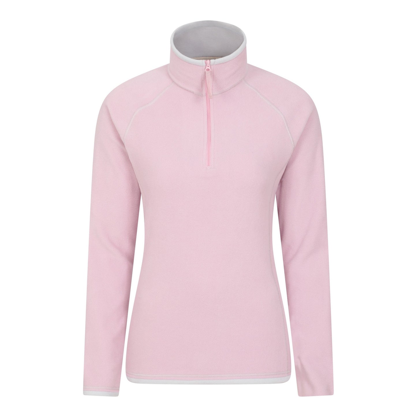 Pink - Front - Mountain Warehouse Womens-Ladies Montana Half Zip Fleece Top