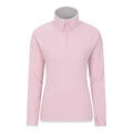 Pink - Front - Mountain Warehouse Womens-Ladies Montana Half Zip Fleece Top