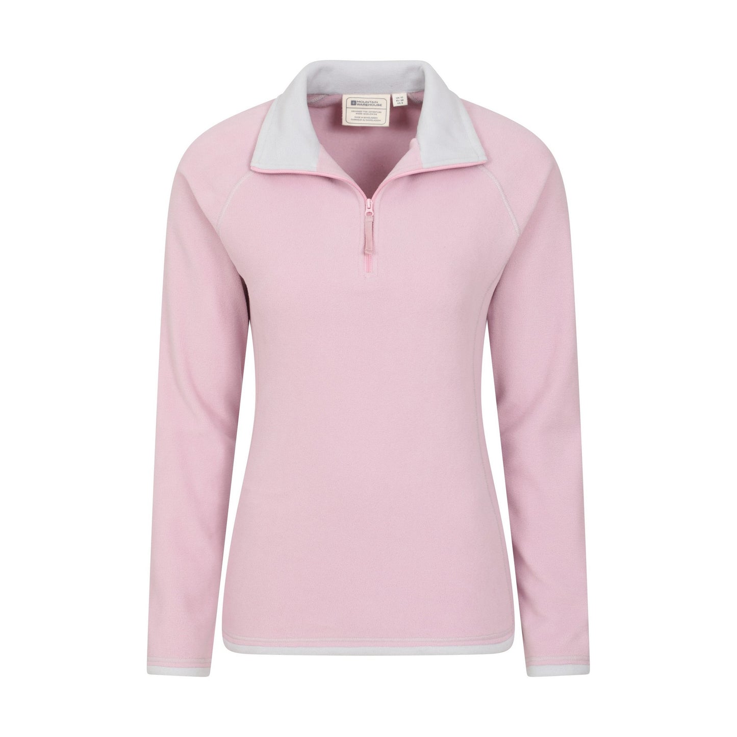 Pink - Pack Shot - Mountain Warehouse Womens-Ladies Montana Half Zip Fleece Top
