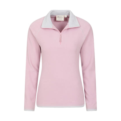 Pink - Pack Shot - Mountain Warehouse Womens-Ladies Montana Half Zip Fleece Top