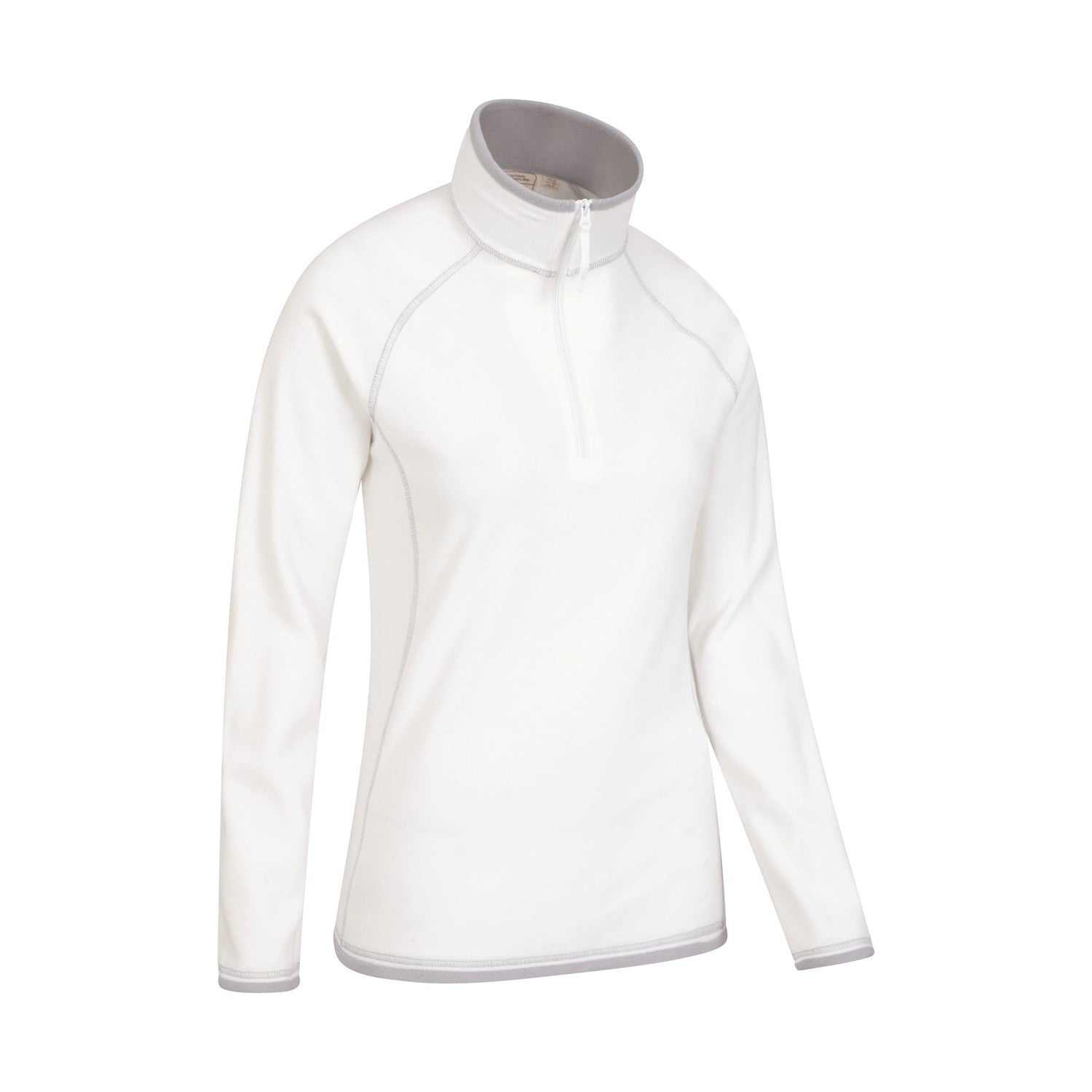 Beige - Side - Mountain Warehouse Womens-Ladies Montana Half Zip Fleece Top