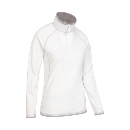 Beige - Side - Mountain Warehouse Womens-Ladies Montana Half Zip Fleece Top