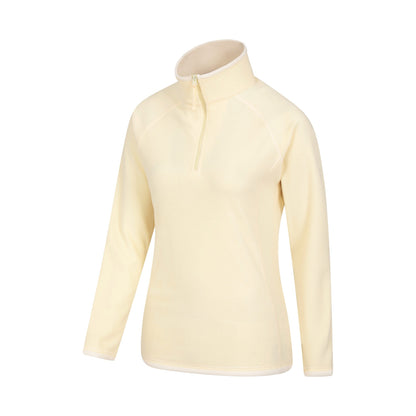 Yellow - Back - Mountain Warehouse Womens-Ladies Montana Half Zip Fleece Top