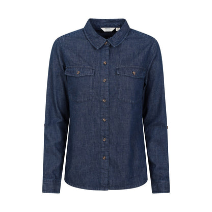 Blue - Front - Mountain Warehouse Womens-Ladies Darla Denim Shirt
