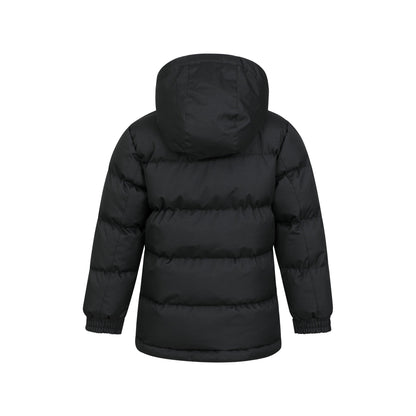 Jet Black - Back - Mountain Warehouse Childrens-Kids Snow II Water Resistant Padded Jacket