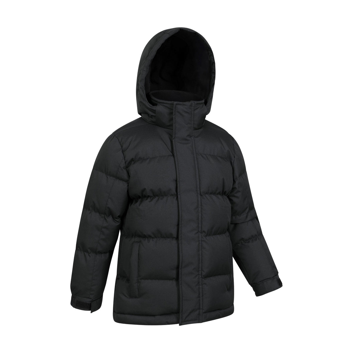 Jet Black - Side - Mountain Warehouse Childrens-Kids Snow II Water Resistant Padded Jacket