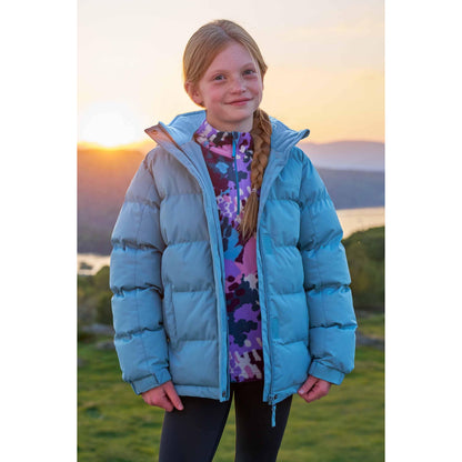 Teal - Front - Mountain Warehouse Childrens-Kids Snow II Water Resistant Padded Jacket