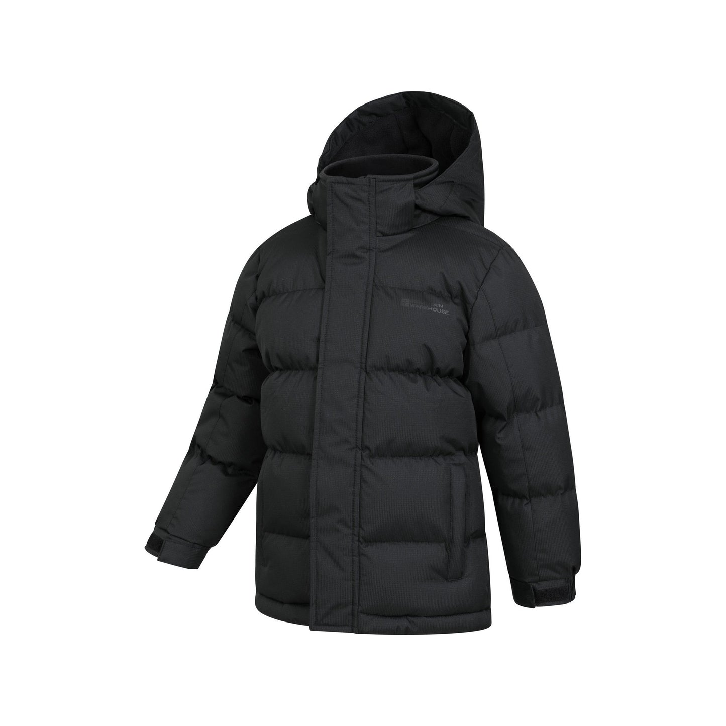 Jet Black - Lifestyle - Mountain Warehouse Childrens-Kids Snow II Water Resistant Padded Jacket