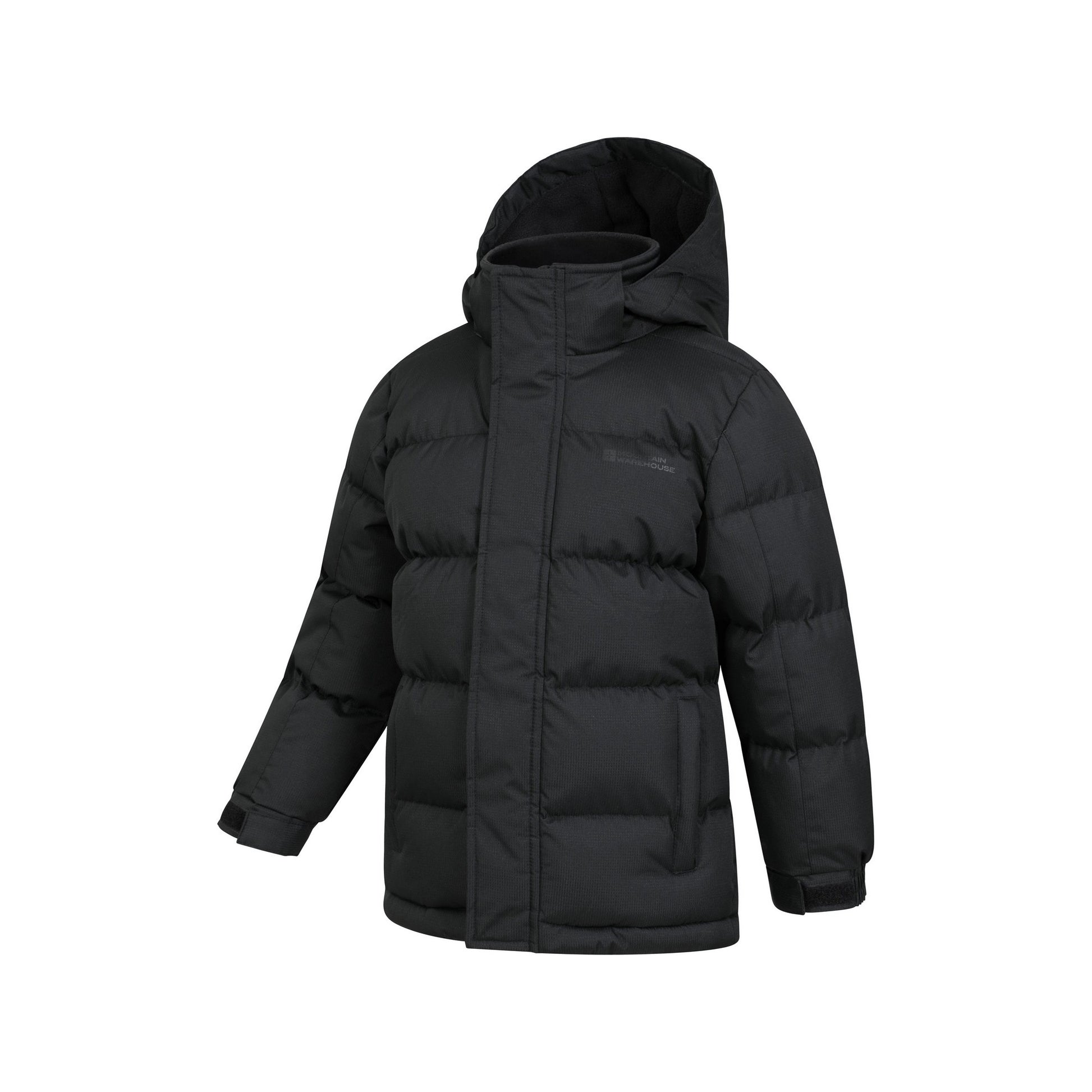 Jet Black - Lifestyle - Mountain Warehouse Childrens-Kids Snow II Water Resistant Padded Jacket