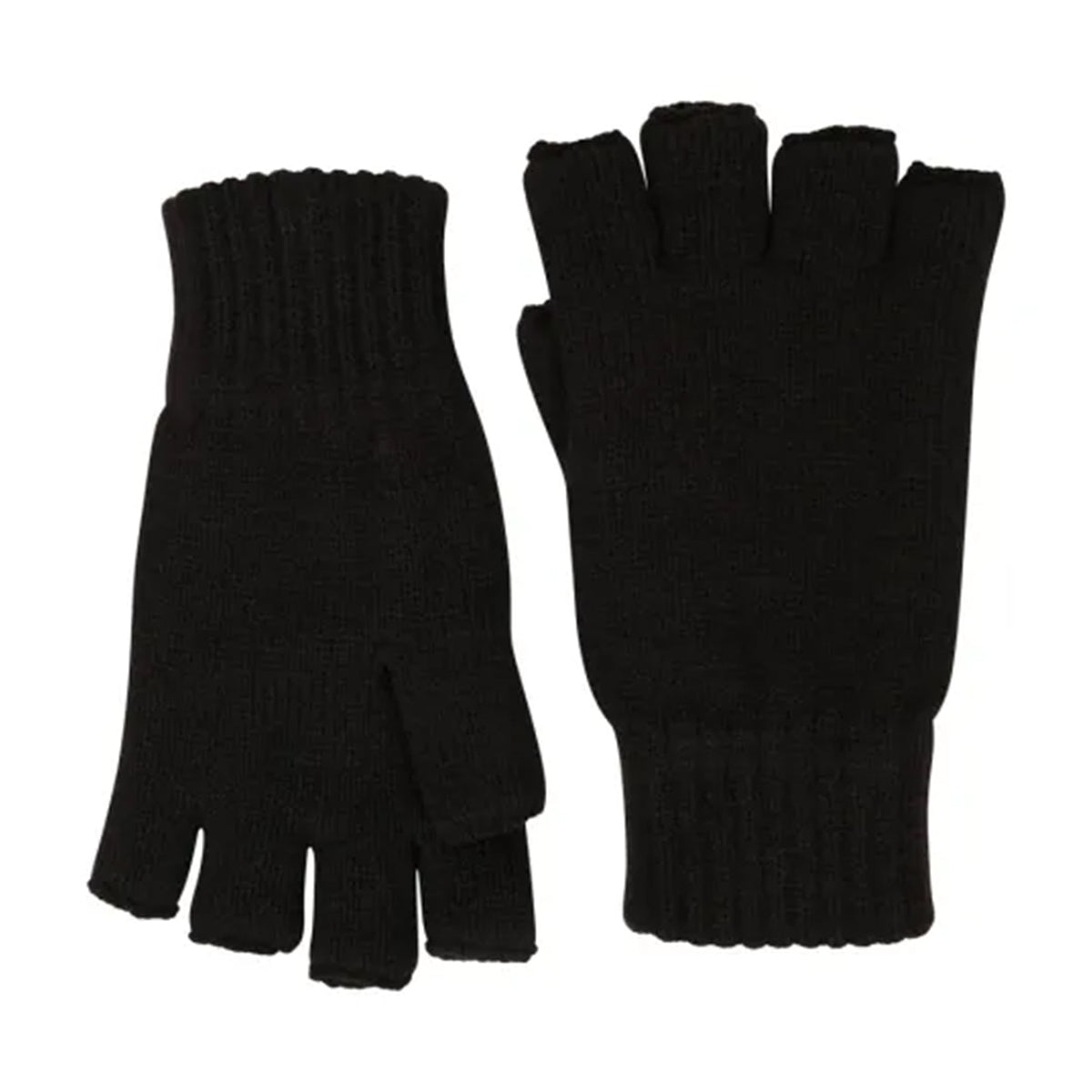 Black - Lifestyle - Mountain Warehouse Unisex Adult Knitted Fingerless Gloves