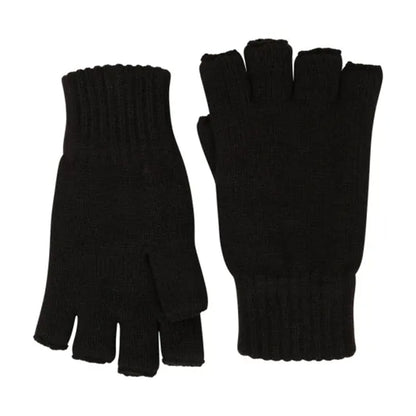Black - Lifestyle - Mountain Warehouse Unisex Adult Knitted Fingerless Gloves