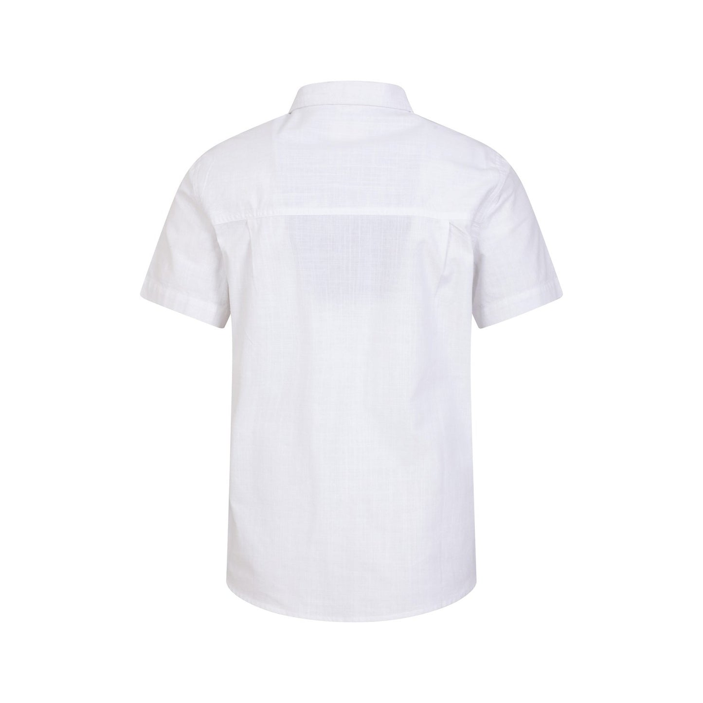 White - Back - Mountain Warehouse Mens Coconut Slub Short-Sleeved Shirt