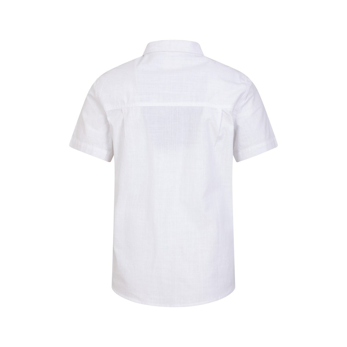 White - Back - Mountain Warehouse Mens Coconut Slub Short-Sleeved Shirt