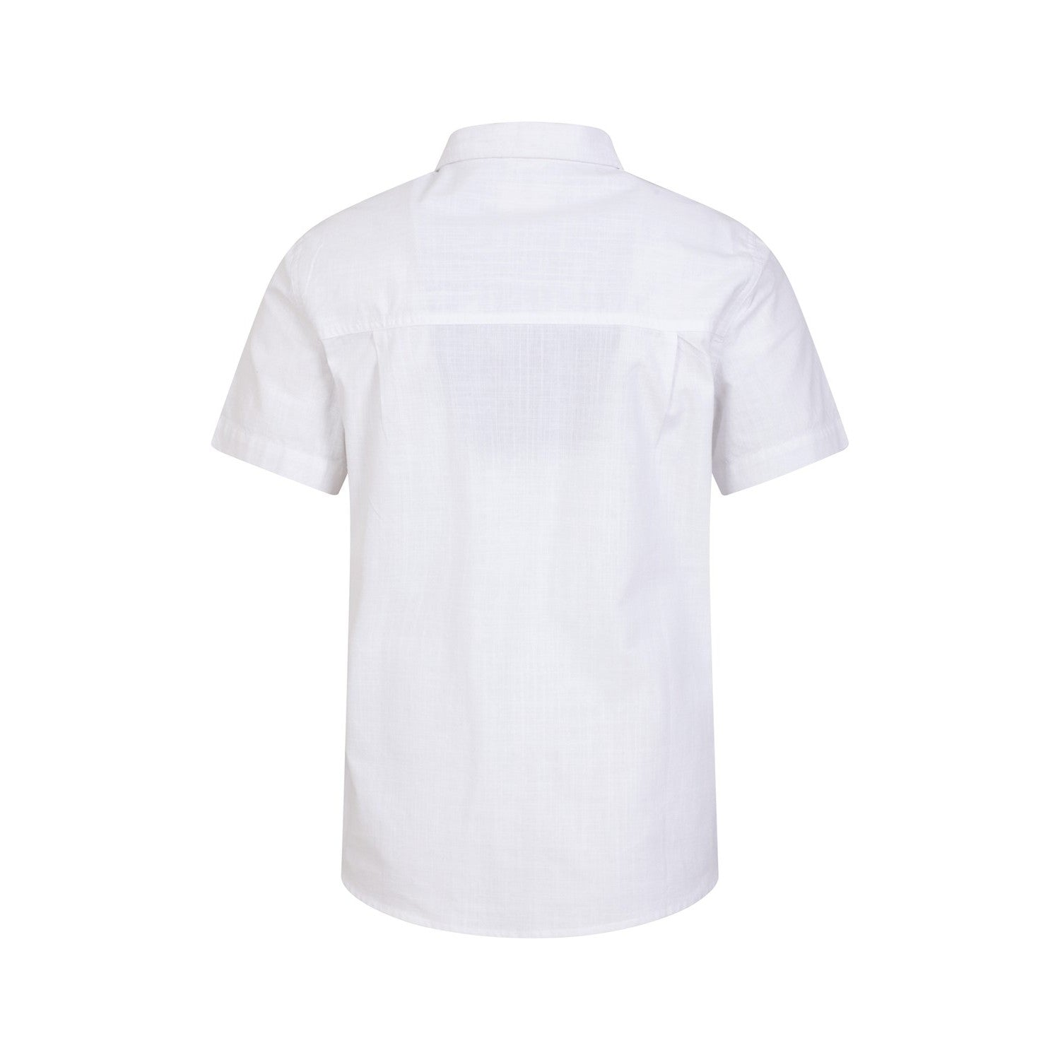 White - Back - Mountain Warehouse Mens Coconut Slub Short-Sleeved Shirt